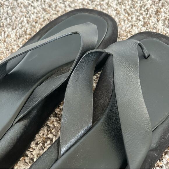 The Row Ginza Leather and Suede Platform Flip Flops - 40 - Picture 7 of 11
